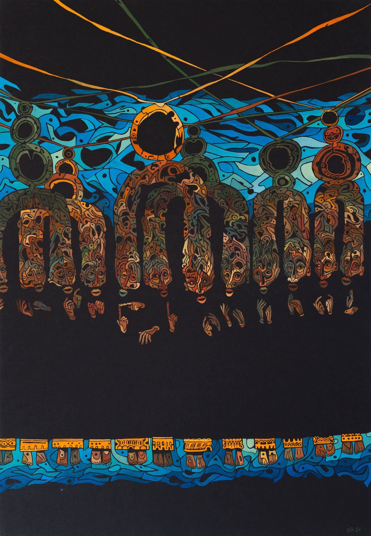 Pintura de David Sahakyants titulada «Joyeros».